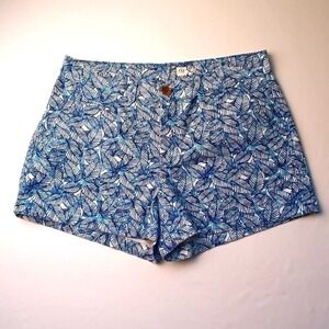Gap Women's Cotton Mid Rise Micro Shorts Size 2 Blue White 3" Inseam  Summer